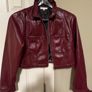 Emory Park Deep Red Leather Jacket